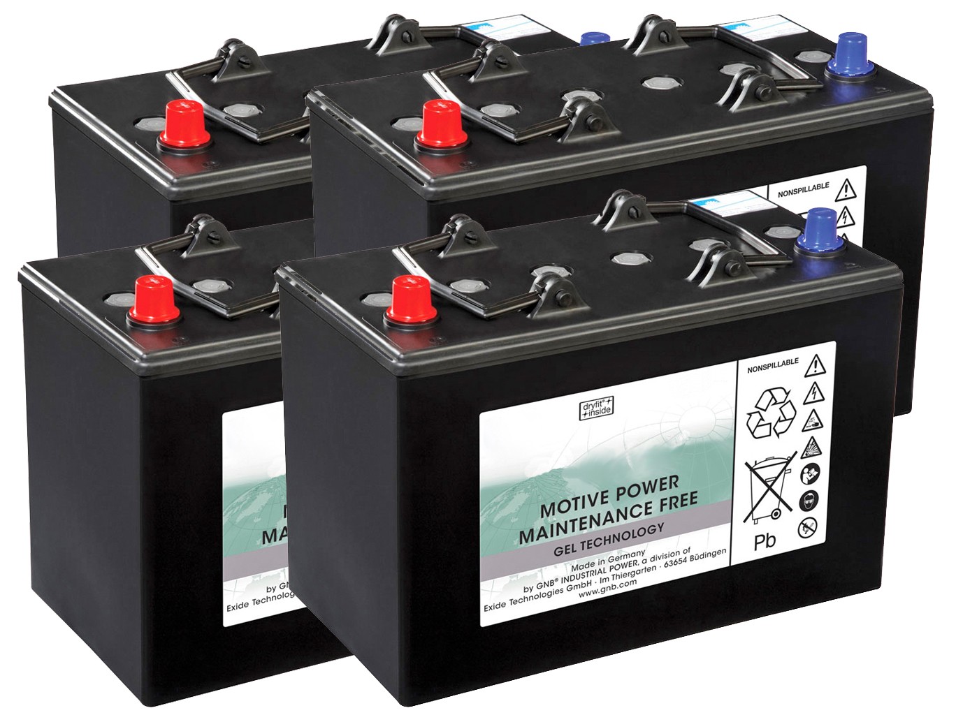 4xgel batteries dryfit 6V/180Ah